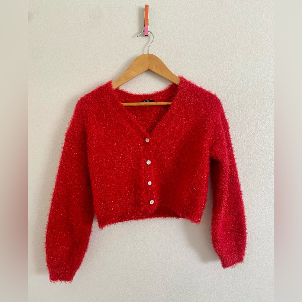Girls Cardigan/Eyelash Sweater